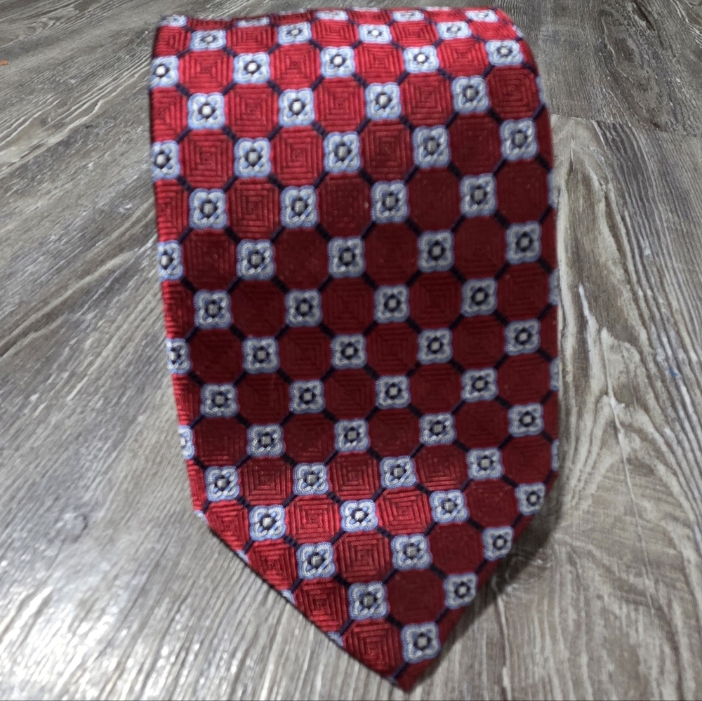 Robert Talbott Neck Tie Best of Class Geometric Mens 100% Silk Hand Made In USA.